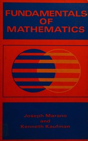 Front cover of Fundamentals of mathematics by Joseph Marano