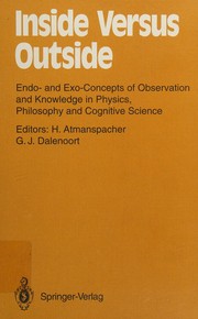 Front cover of Inside versus outside by Harald Atmanspacher
