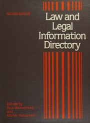 Cover of Law & Legal Information Directory (Law & Legal Information Directory) by Paul Wasserman