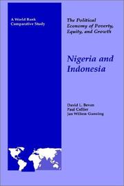 Front cover of Nigeria and Indonesia by Bevan, David