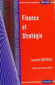 Cover of Finance et stratégie by Laurent Batsch