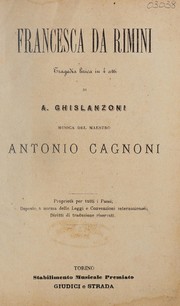 Cover of Francesca da Rimini by Antonio Ghislanzoni