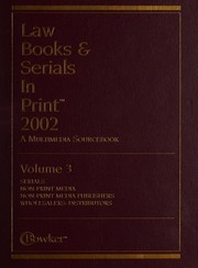 Cover of Law books & serials in print, 2002 by R.R. Bowker Company