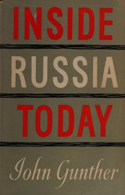 Cover of Inside Russia today by John Gunther