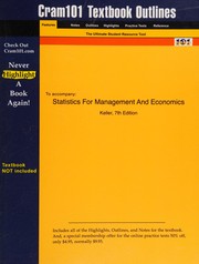 Front cover of Cram101 textbook outlines to accompany by Gerald Keller