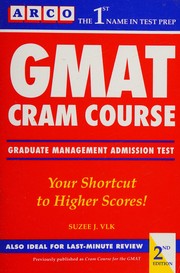 Cover of GMAT cram course by Suzee Vlk