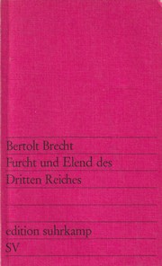 Front cover of Furcht und Elend des Dritten Reiches by Bertolt Brecht
