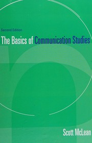 Front cover of The basics of speech communication by Scott McLean