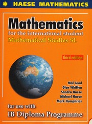 Front cover of Mathematical Studies for the International Student by HAESE ET AL