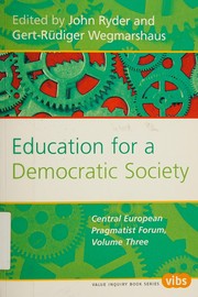 Front cover of Education for a democratic society by John Ryder