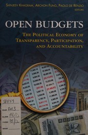 Cover of Open budgets by Sanjeev Khagram