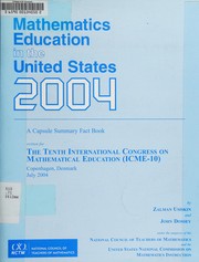 Cover of Mathematics education in the United States--2004 by Zalman Usiskin