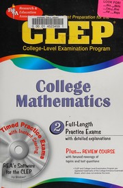 Front cover of Best Test Prep CLEP College Mathematics w/CD-ROM (REA) - The Best Test Prep for by Staff of Research and Education Association