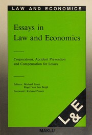 Cover of Essays in Law and Economics by Michael Faure
