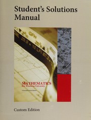 Cover of Student's solutions manual by Unknown