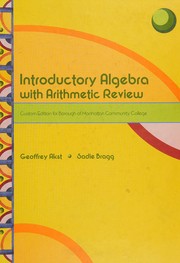 Front cover of Introductory algebra with arithmetric review by Geoffrey Akst