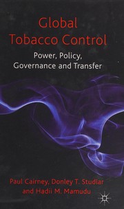 Cover of Global tobacco control by Paul Cairney