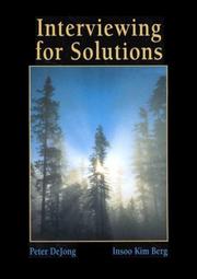 Cover of Interviewing for solutions by Peter De Jong
