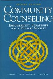 Cover of Community counseling by Lewis, Judith A.
