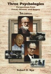 Cover of Three psychologies by Robert D. Nye