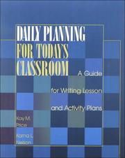 Front cover of Daily planning for today's classroom by Kay M. Price