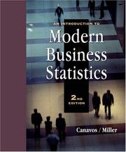 Front cover of An introduction to modern business statistics by Unknown