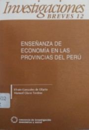 Front cover of Enseñanza de economía en las provincias del Perú by Efraín Gonzales de Olarte