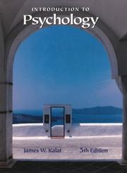 Cover of Introduction to psychology by James W. Kalat