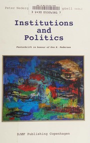 Front cover of Institutions and politics by Ove Kaj Pedersen