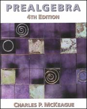 Cover of Prealgebra by Charles P. McKeague