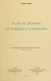 Front cover of Islam et jeunesse en Turquie d'aujourd'hui by Sabine Karasan-Dirks