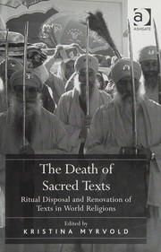 Front cover of The death of sacred texts by Kristina Myrvold