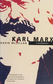 Cover of Karl Marx by David McLellan