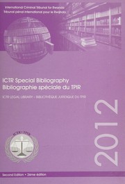 Front cover of A special bibliography by International Criminal Tribunal for Rwanda