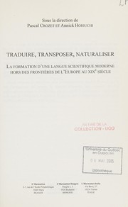Cover of Traduire, transposer, naturaliser by Pascal Crozet