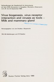 Front cover of Virus biogenesis, virus receptor interaction, and viruses as tools--milk and mammary gland by Gesellschaft für Histochemie (Germany). Symposion
