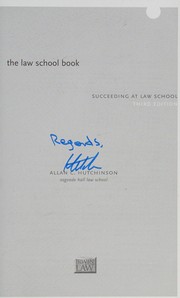 Cover of The law school book by Allan C. Hutchinson