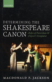 Front cover of Determining the Shakespeare Canon by MacDonald P. Jackson