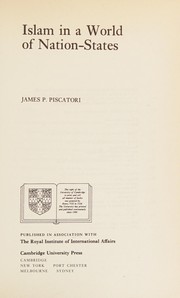 Front cover of Islam in a world of nation-states by James P. Piscatori