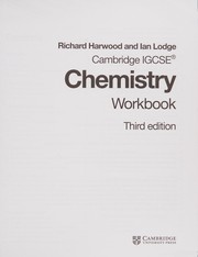 Front cover of Cambridge IGCSE chemistry coursebook by Richard Harwood