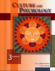 Cover of Culture and psychology by David Ricky Matsumoto