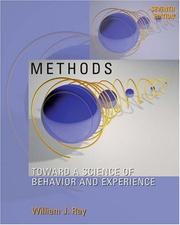 Cover of Methods toward a science of behavior and experience by William J. Ray