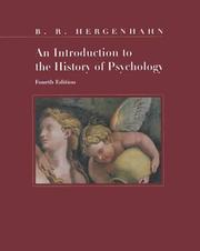 Cover of An introduction to the history of psychology by B. R. Hergenhahn