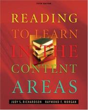 Front cover of Reading to learn in the content areas by Judy S. Richardson