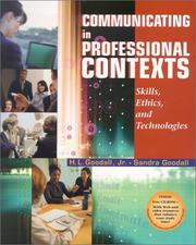 Cover of Communicating in Professional Contexts by H. L. Goodall