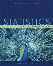 Cover of Statistics by Roger E. Kirk