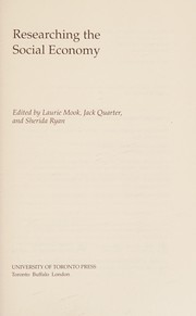 Front cover of Researching the social economy by Jack Quarter