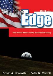 Cover of On the edge by David A. Horowitz