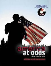 Front cover of America at odds by Edward Sidlow