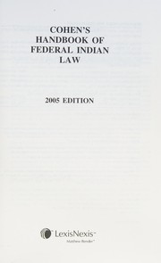 Front cover of Cohen's federal Indian law by Nell Jessup Newton